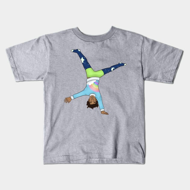 Cartwheel Kids T-Shirt by Mickidona